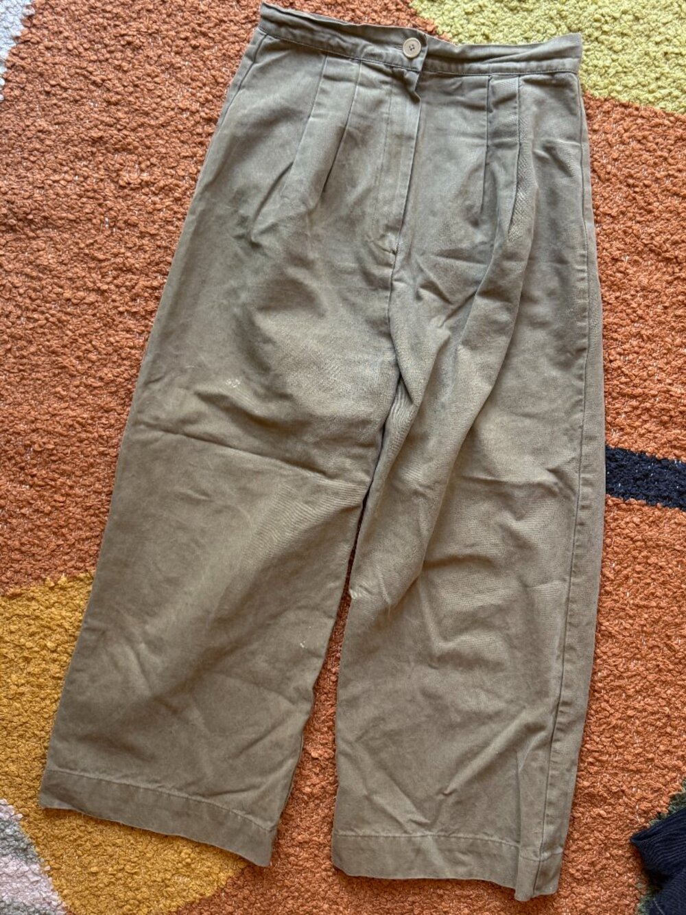 ILANA KOHN High Waist Wide Leg Tan Brown Pants Size 6/ 8